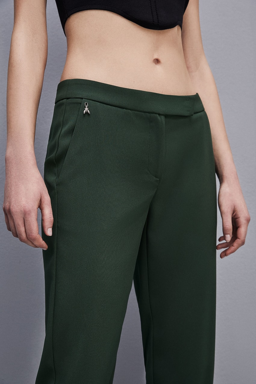 Patrizia Pepe Low-waisted Crepe Jogger Pants πρασινο | IQCNORP-10