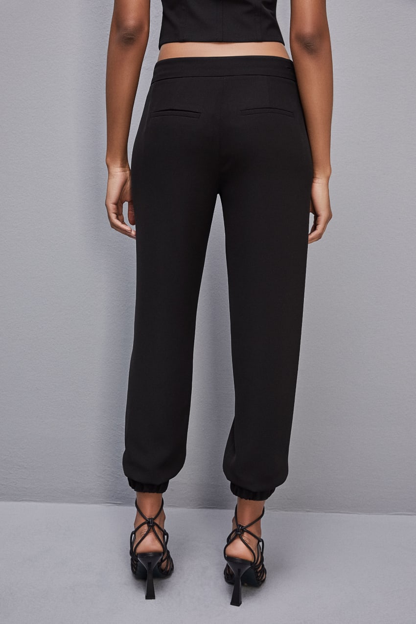 Patrizia Pepe Low-waisted Jogger Pants μαυρα | NIFTOQU-79