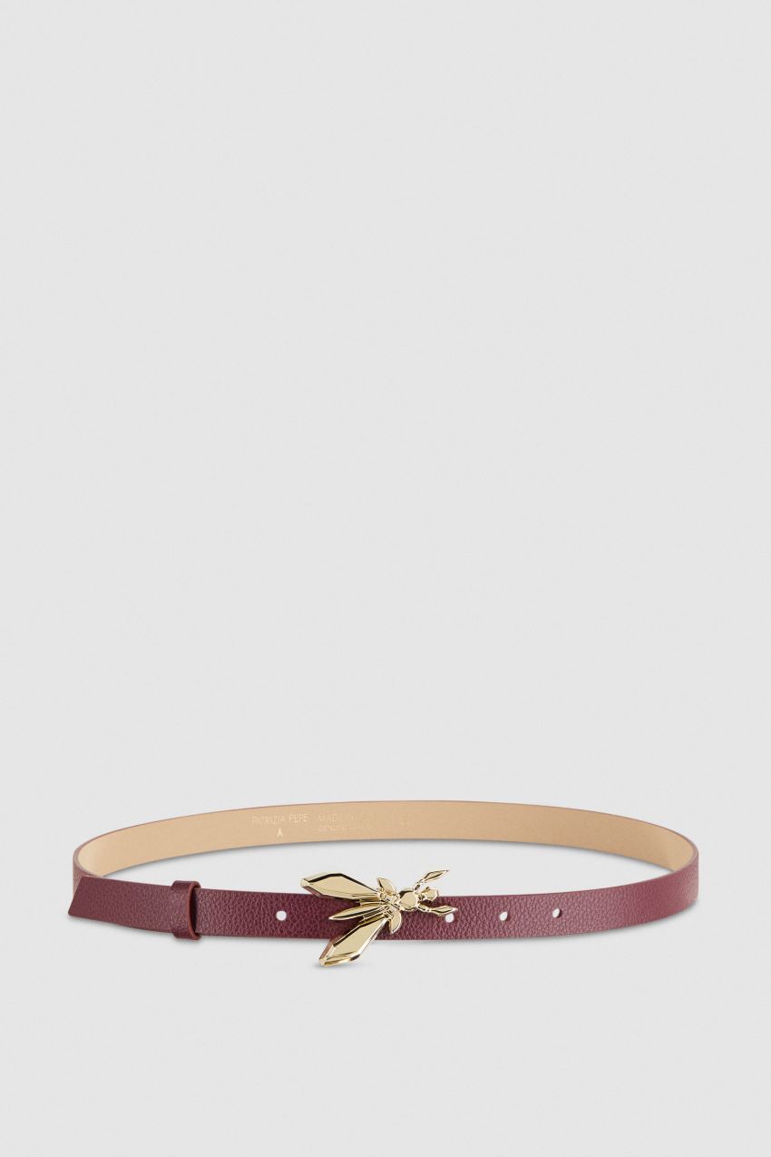 Patrizia Pepe Low-waisted Leather Belt μωβ | QVSLOBZ-90