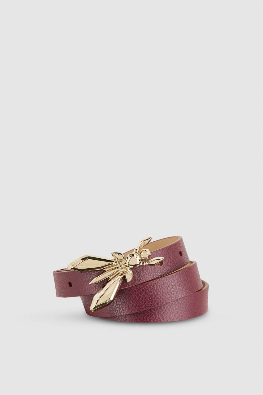 Patrizia Pepe Low-waisted Leather Belt μωβ | QVSLOBZ-90