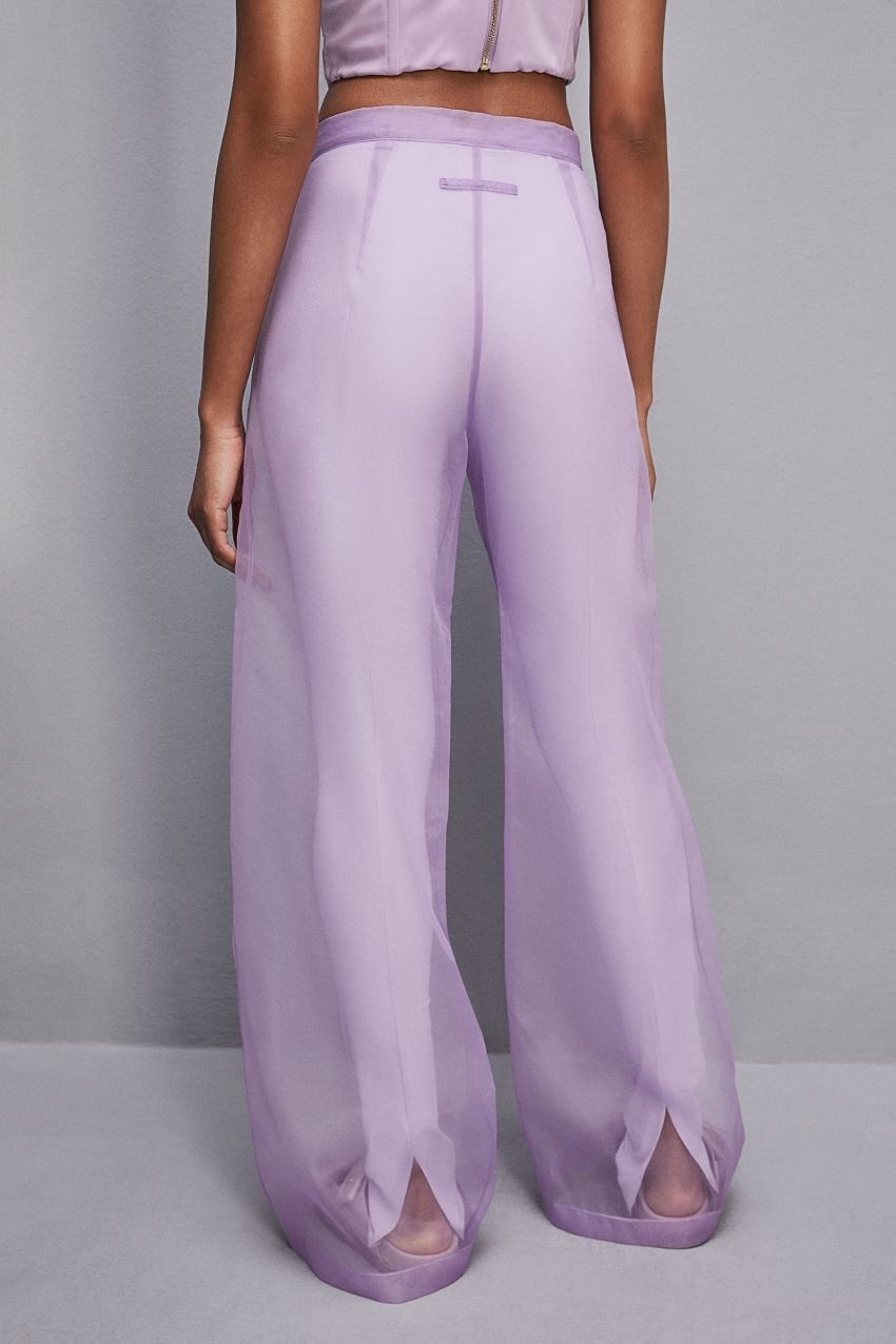 Patrizia Pepe Low-waisted Palazzo Fit Pants In Jersey μωβ | SBZRHFP-29