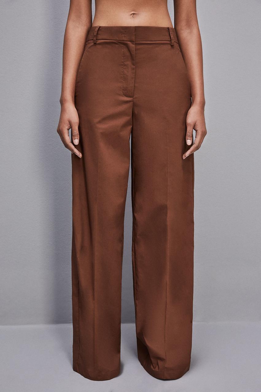 Patrizia Pepe Low-waisted Palazzo Fit Pants καφε | NVLUDBY-86