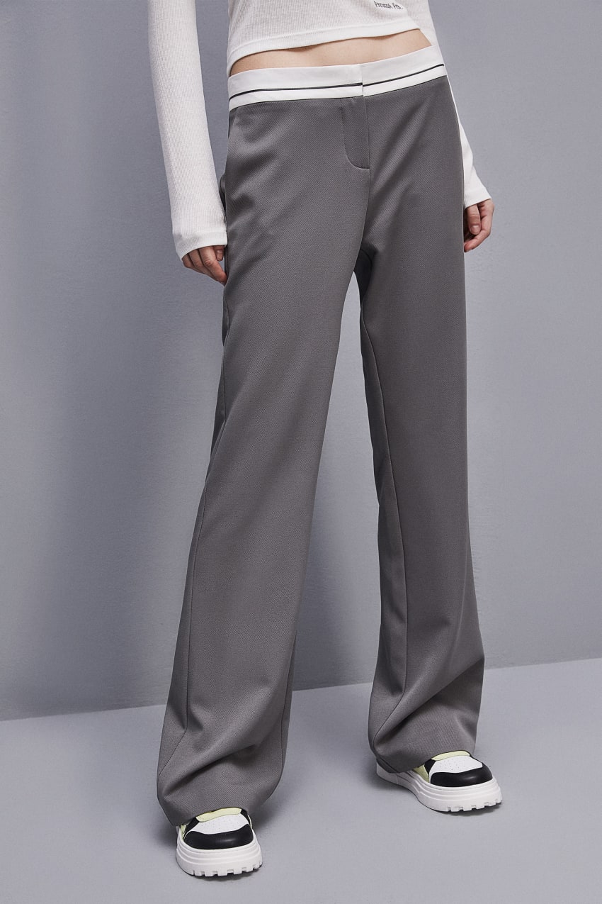 Patrizia Pepe Low-waisted Pants In Comfort Fabric γκρι | HEQKWVP-37