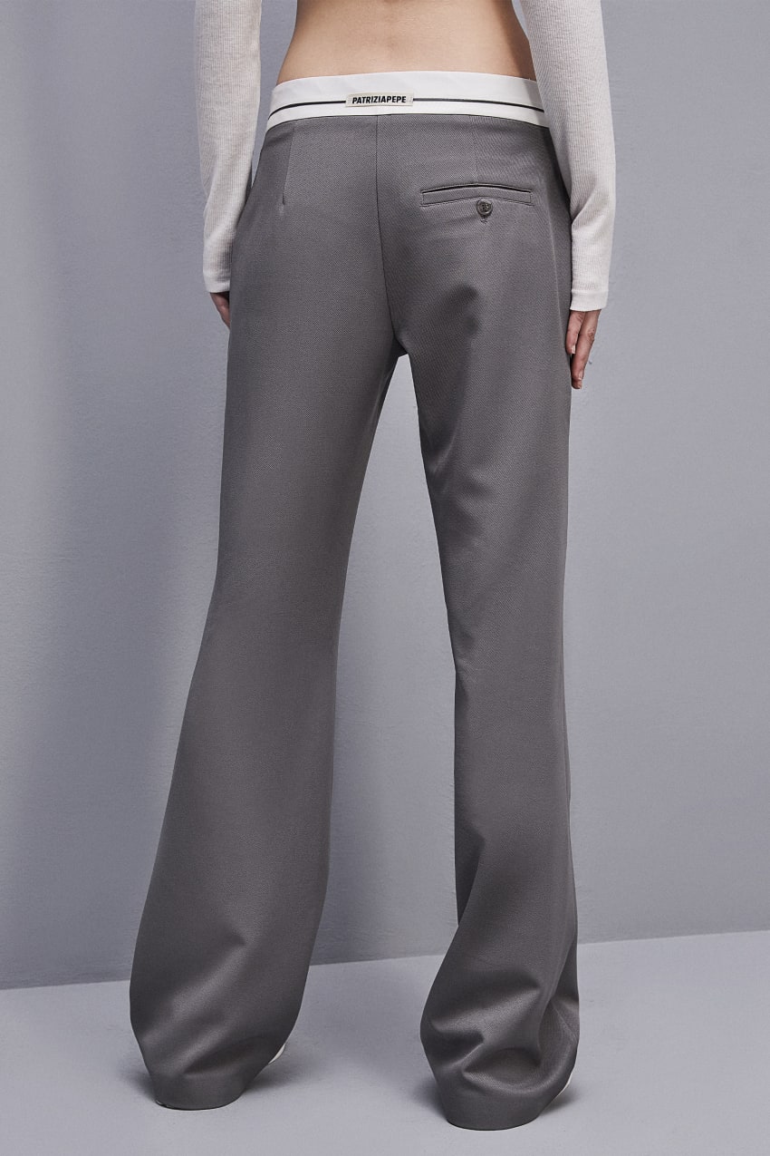 Patrizia Pepe Low-waisted Pants In Comfort Fabric γκρι | HEQKWVP-37