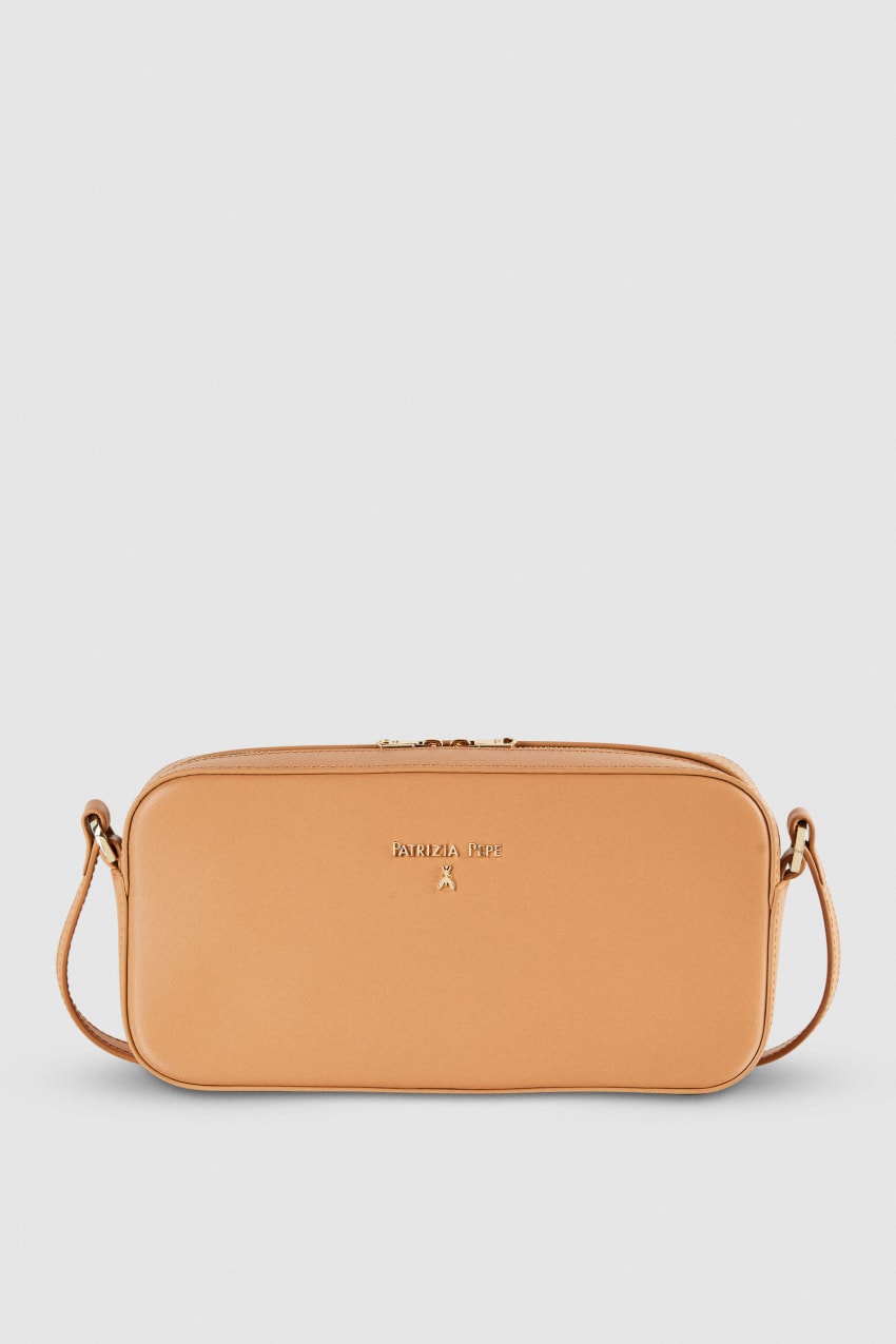 Patrizia Pepe Medium Graphic Case Shoulder Bag Μπεζ | XLIAEDH-96