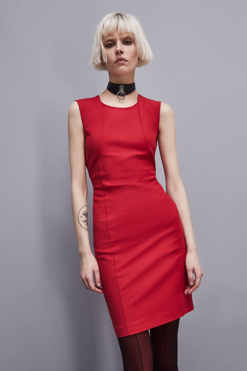 Patrizia Pepe Midi Sheath Dress κοκκινα | NPIYEXQ-36