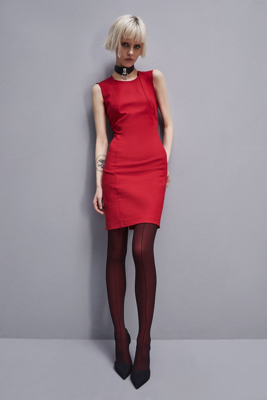 Patrizia Pepe Midi Sheath Dress κοκκινα | NPIYEXQ-36