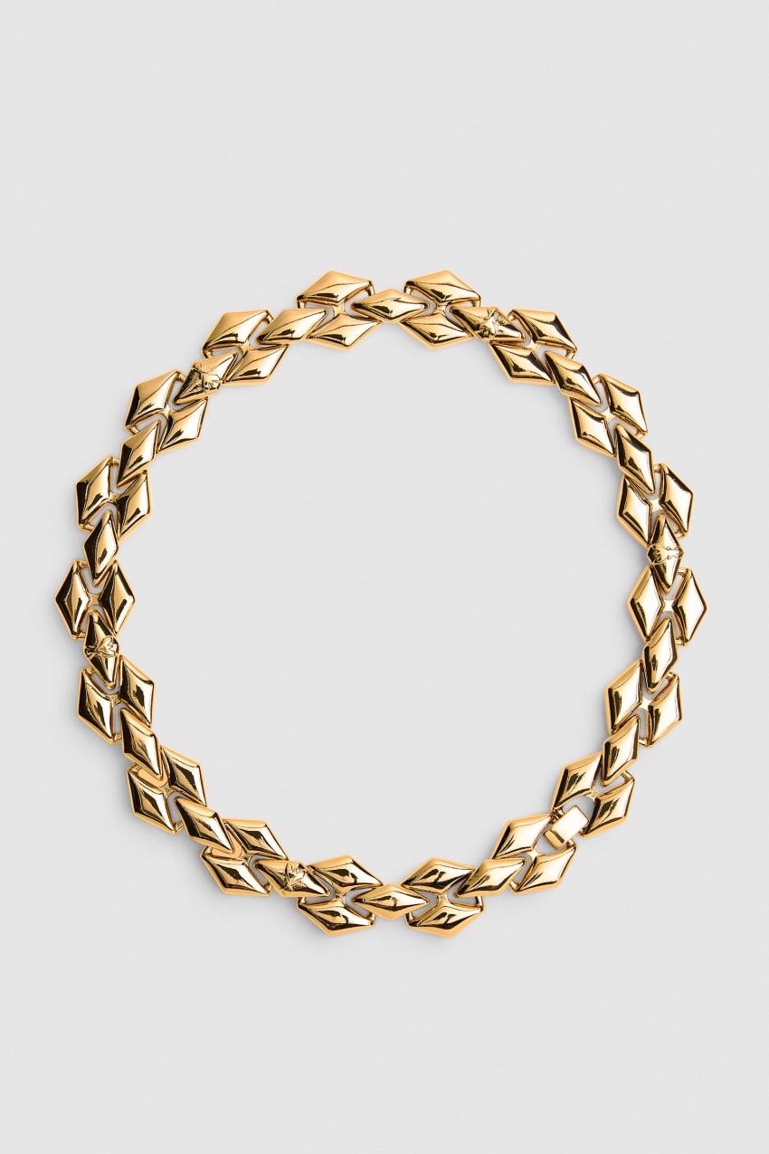 Patrizia Pepe New Chain Brass Necklace χρυσο χρωμα | HIYPTAZ-32