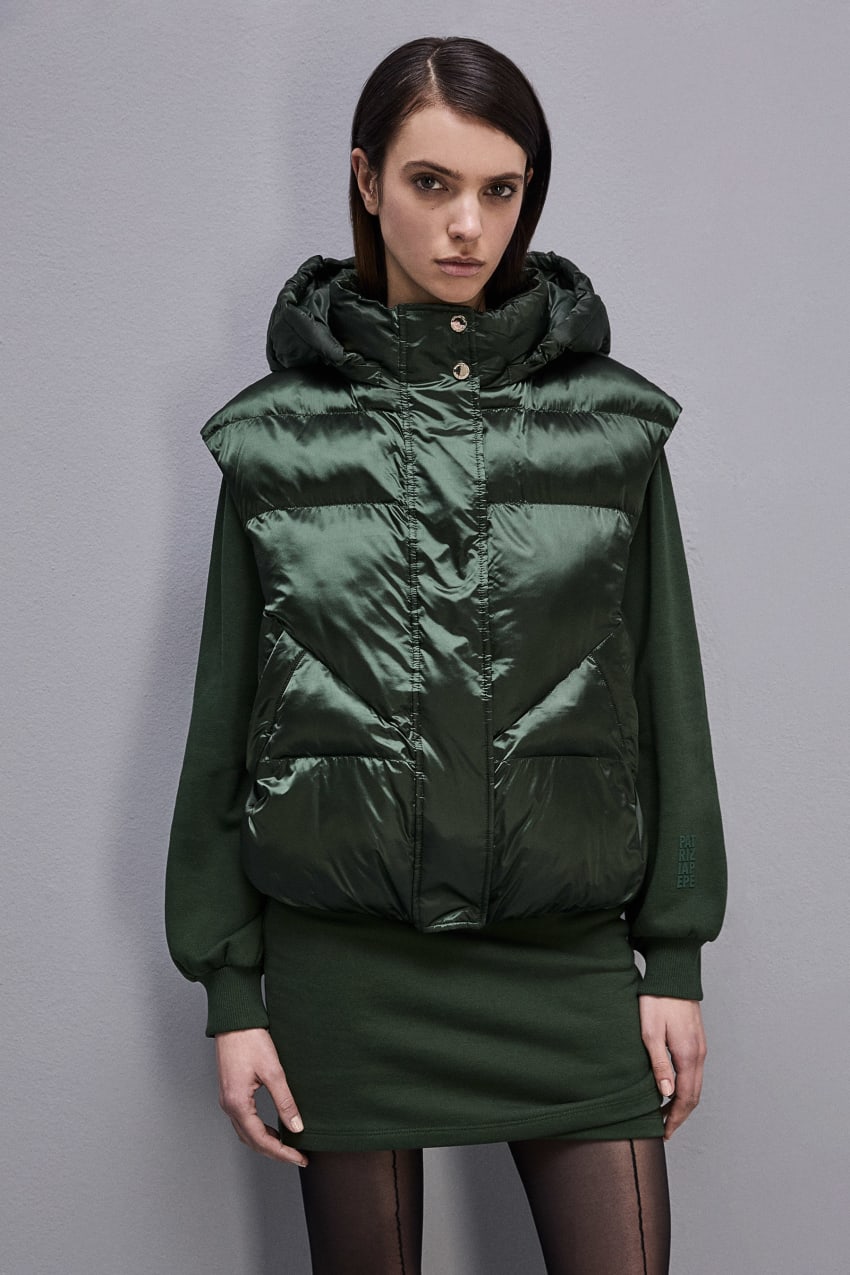 Patrizia Pepe Nylon Sleeveless Down Jacket πρασινο | VHJCTFA-32