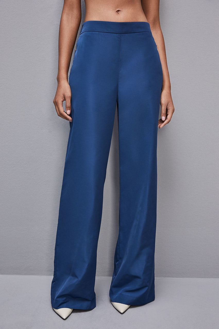 Patrizia Pepe Palazzo Pants In Technical Fabric ανοιχτο μπλε | TEIWLJH-48