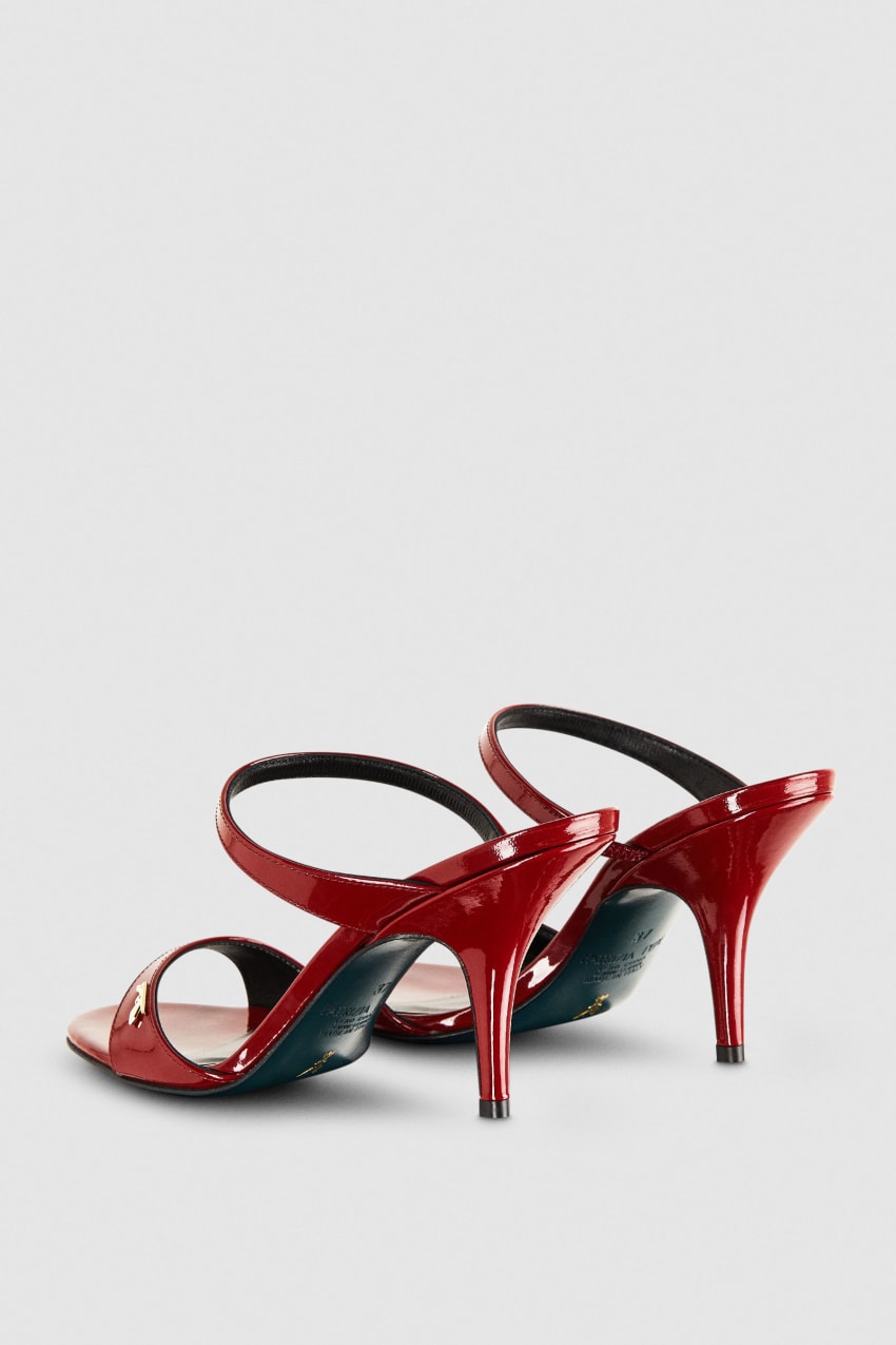 Patrizia Pepe Patent Leather Heeled Sandals κοκκινα | RKTDMYI-07