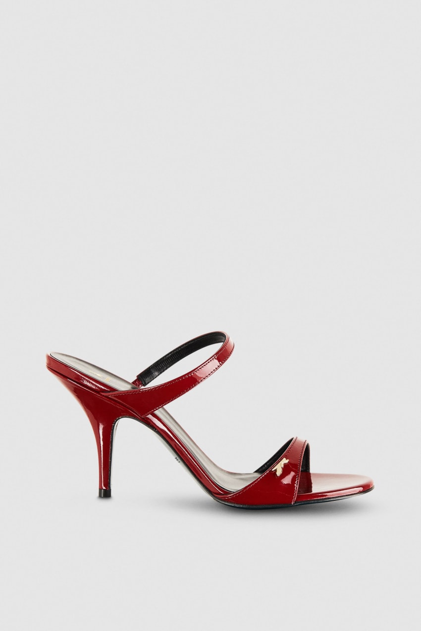 Patrizia Pepe Patent Leather Heeled Sandals κοκκινα | RKTDMYI-07