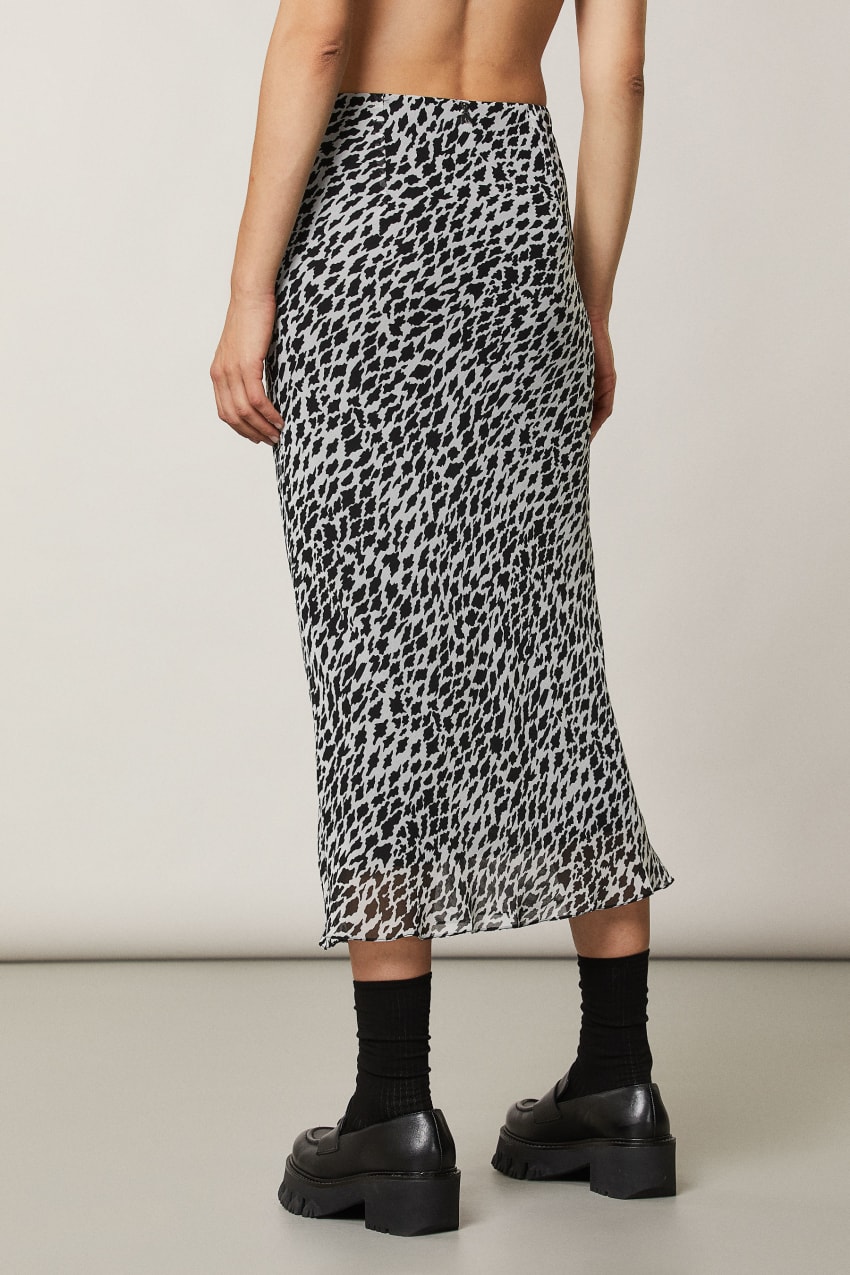 Patrizia Pepe Patterned Midi Skirt ασπρα | ZCSKWDF-81