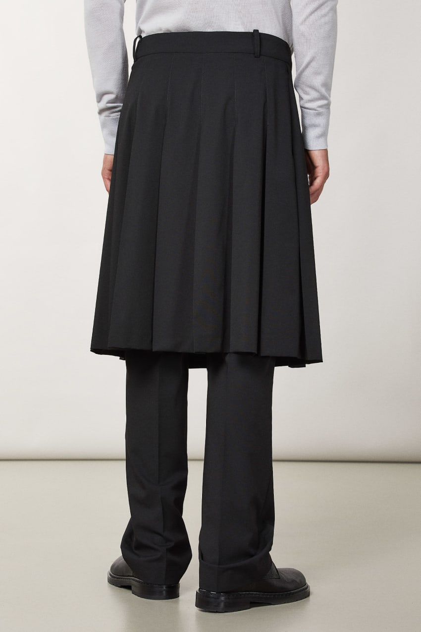 Patrizia Pepe Pleated Canvas Skirt μαυρα | IVNMRWQ-10