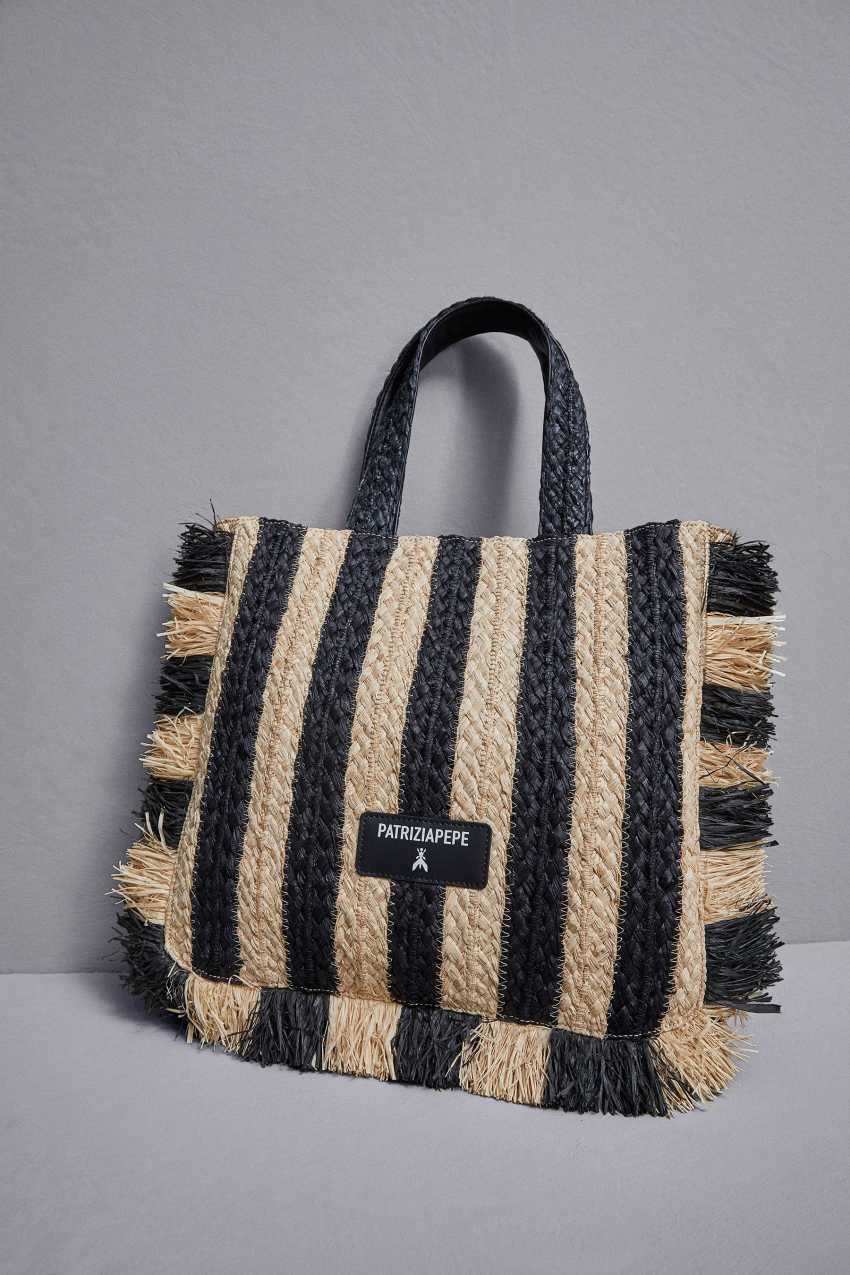 Patrizia Pepe Raffia Shopping Bag FE22 | UIYKQXM-15