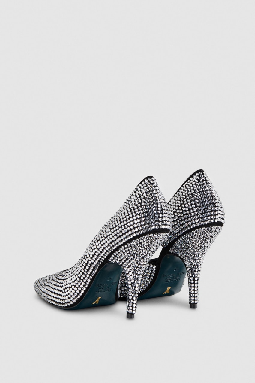 Patrizia Pepe Rhinestone-adorned Suede Pumps μαυρα | BFEGOTY-15