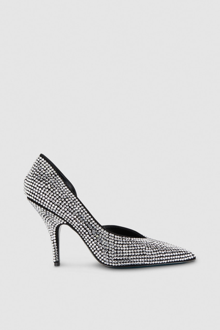 Patrizia Pepe Rhinestone-adorned Suede Pumps μαυρα | BFEGOTY-15