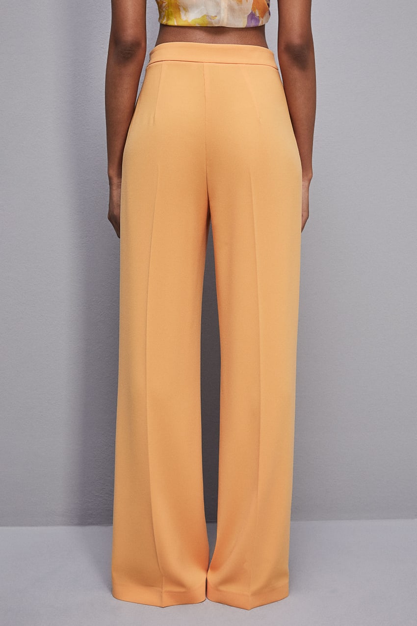 Patrizia Pepe Sablè Crepe Palazzo Pants πορτοκαλι | YGVESDF-61