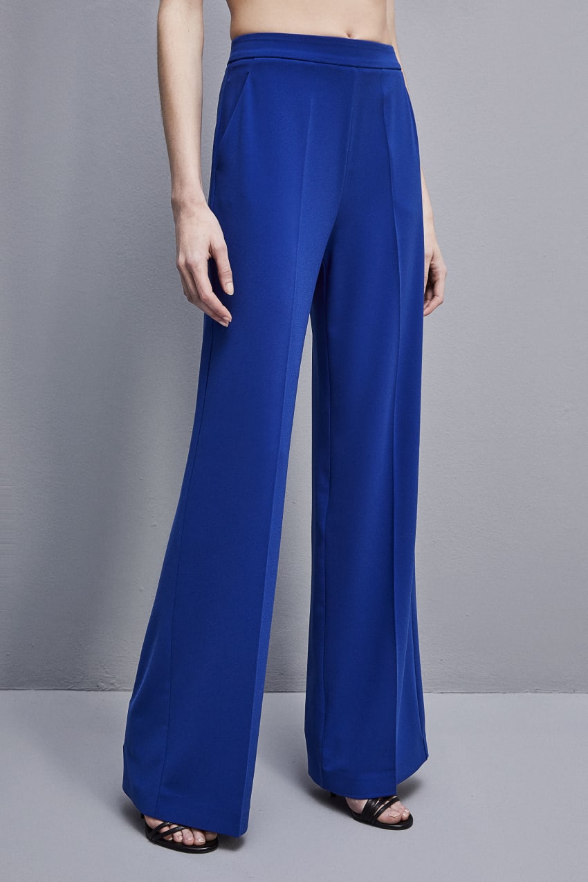 Patrizia Pepe Sablè Crepe Palazzo Pants ανοιχτο μπλε | DIBESUW-75