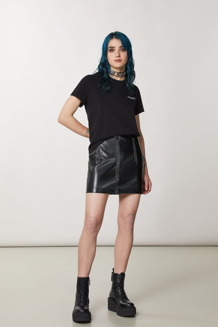 Patrizia Pepe Short Sleeve Jersey T-shirt μαυρα | ZTSBAHG-50