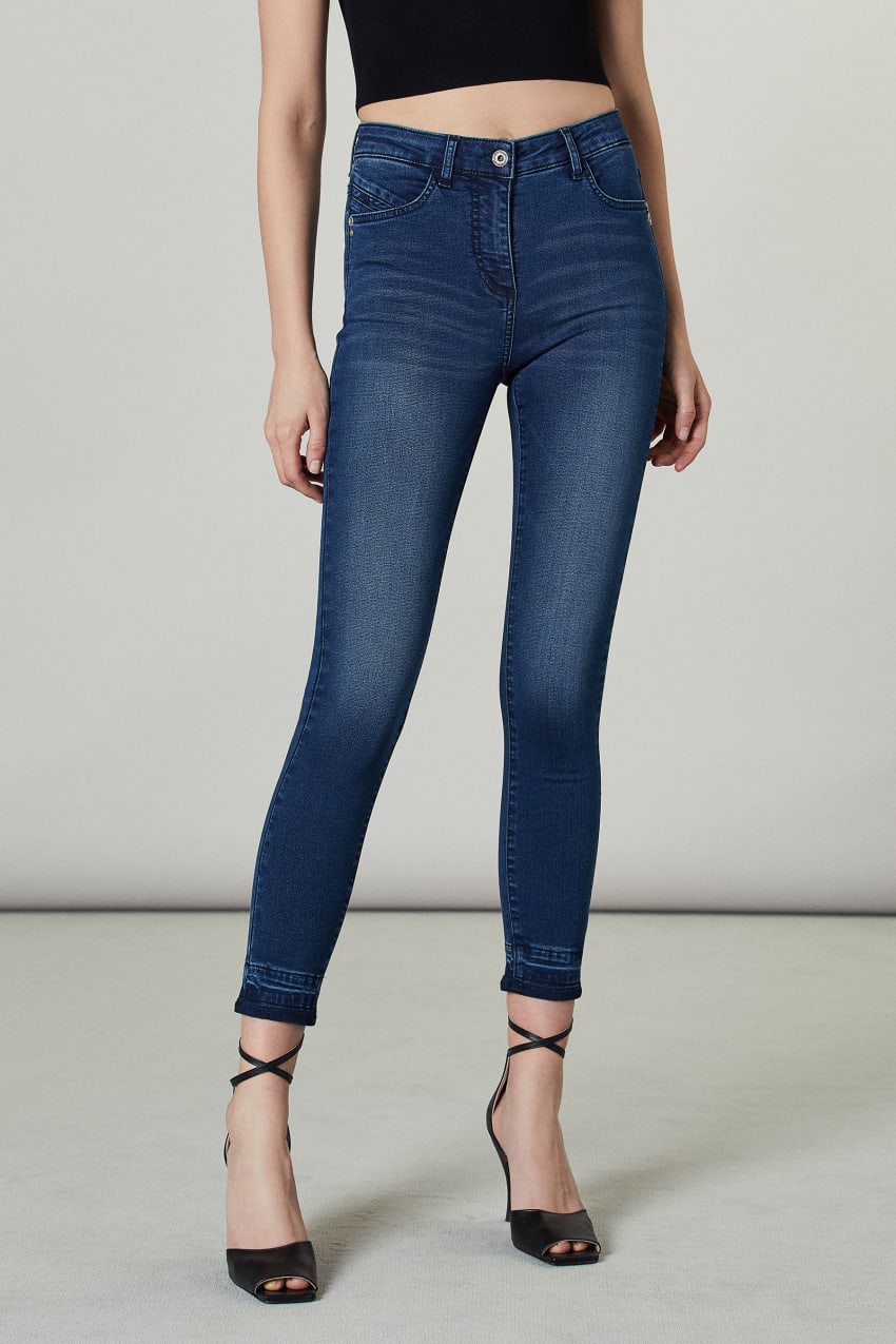 Patrizia Pepe Skinny Jeans Regular Waist μπλε | QWATOIU-20