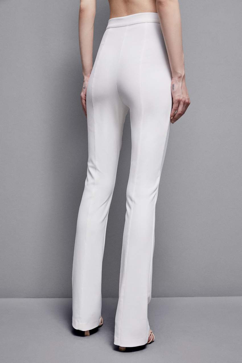 Patrizia Pepe Slim Flare Pants ασπρα | MSWKYFG-39