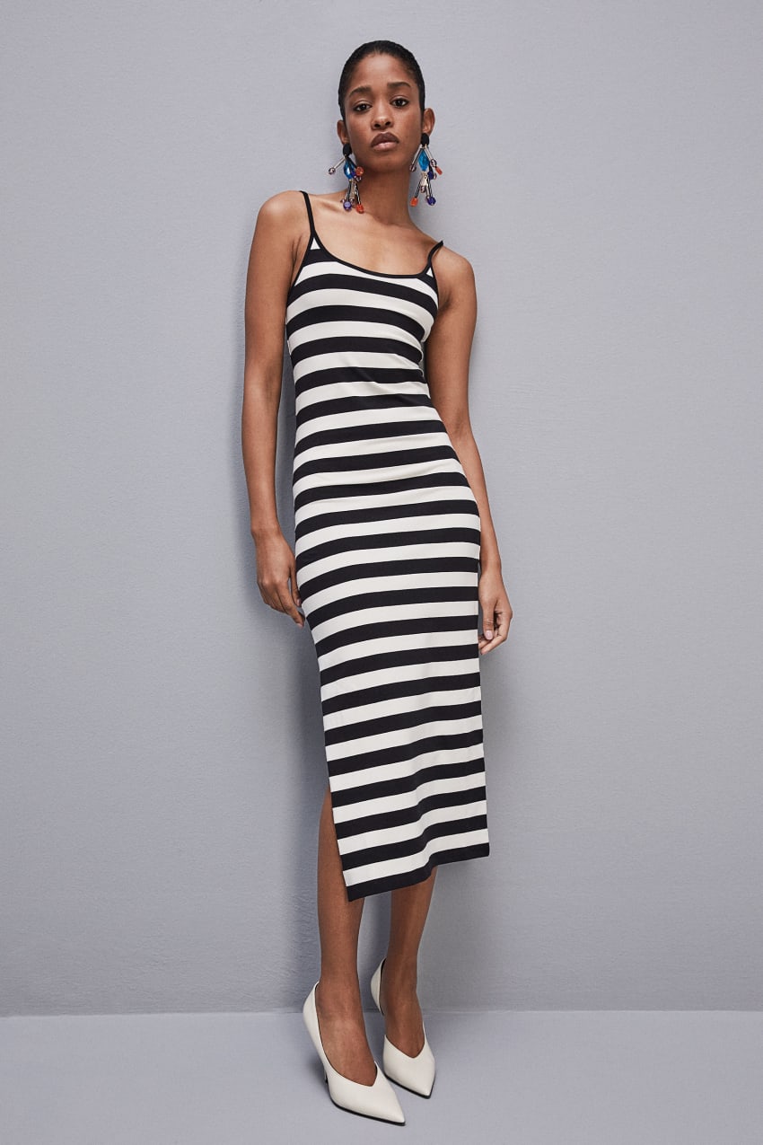 Patrizia Pepe Slim Jersey Dress With Cotton Straps ασπρα | OXZURWJ-97