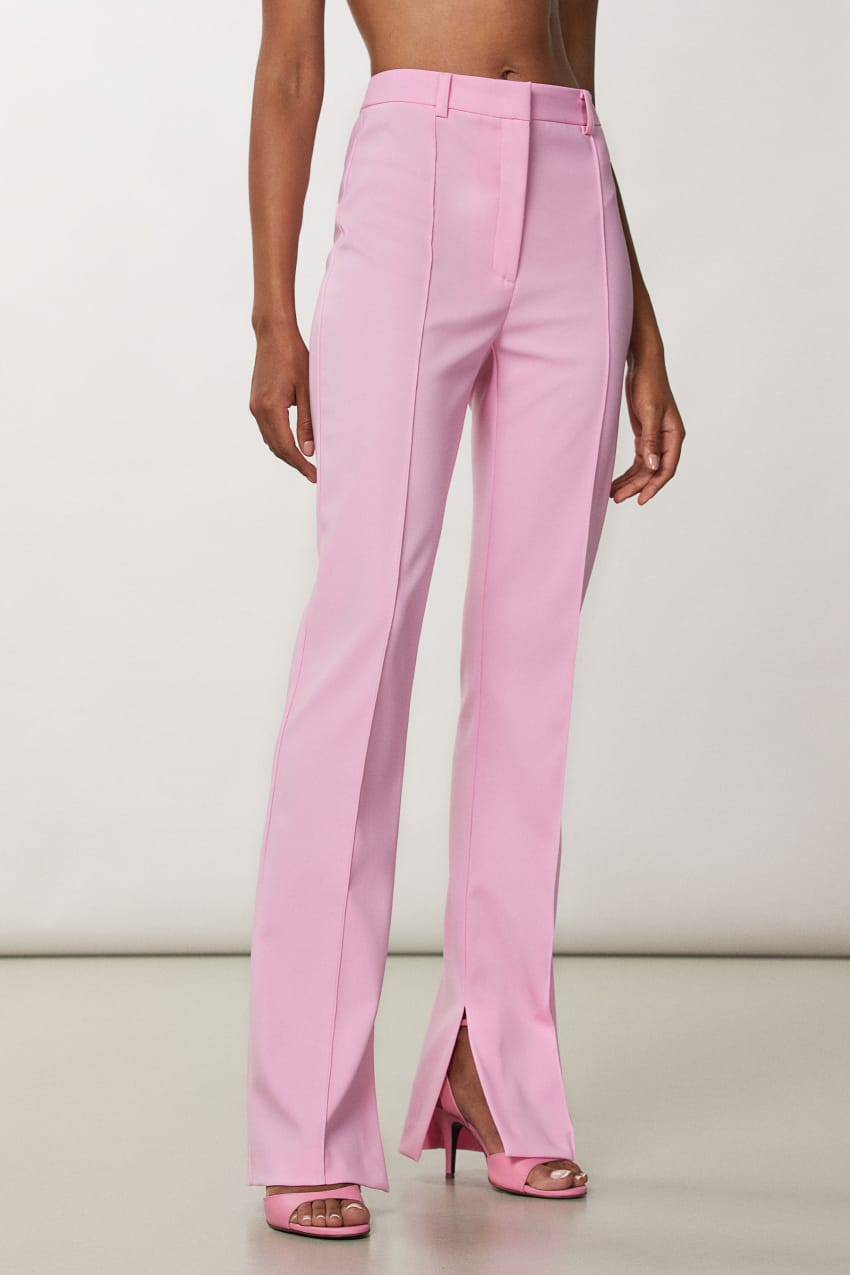 Patrizia Pepe Slim Pants With Side Slit ροζ | DVTLCQY-05