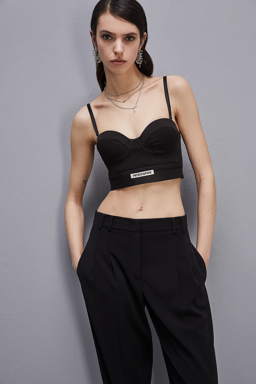 Patrizia Pepe Tailored Bustier With Belt μαυρα | LADTPZG-10