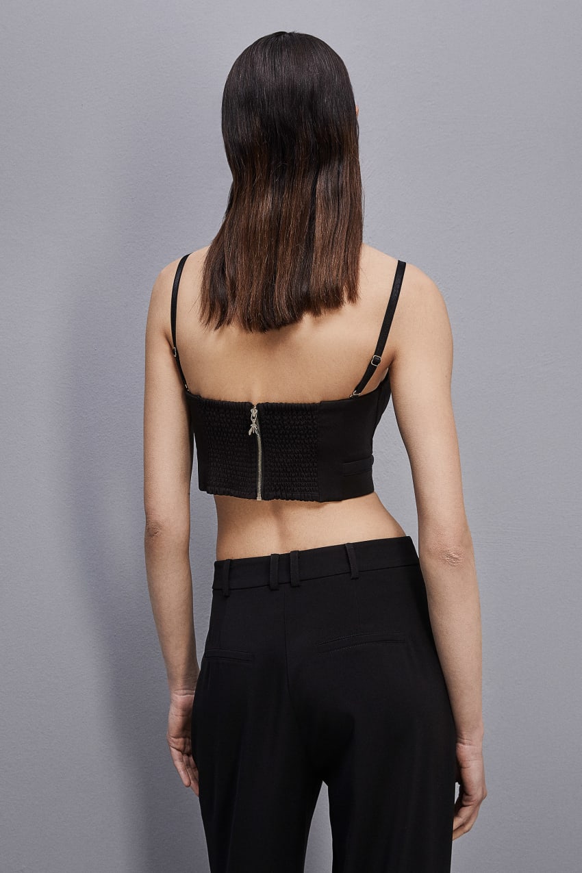 Patrizia Pepe Tailored Bustier With Belt μαυρα | LADTPZG-10