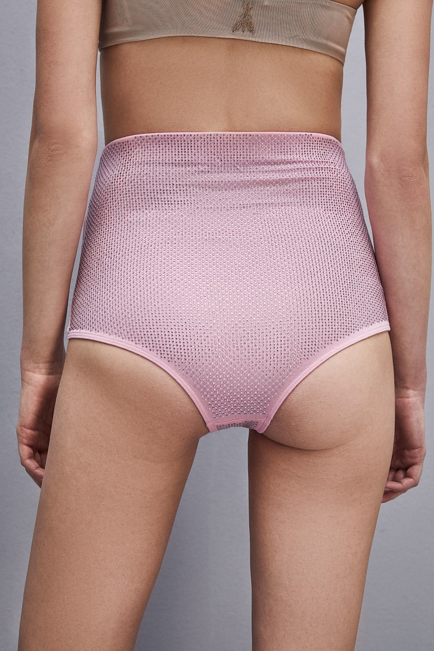 Patrizia Pepe Viscose Jersey Briefs ροζ | AIMSLOC-45